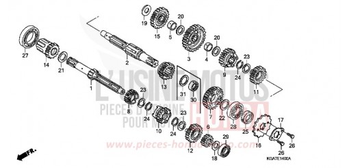 BOITE DE VITESSES CG125ES4 de 2004